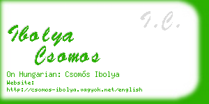 ibolya csomos business card